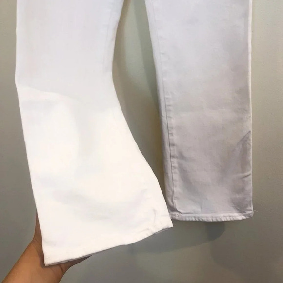 AGOLDE Pinch Waist High Rise White Straight Leg Denim Jeans Women's 23 ALTERED - Picture 3 of 10